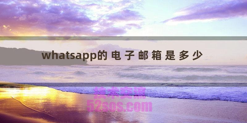 whatsapp的电子邮箱是多少插图