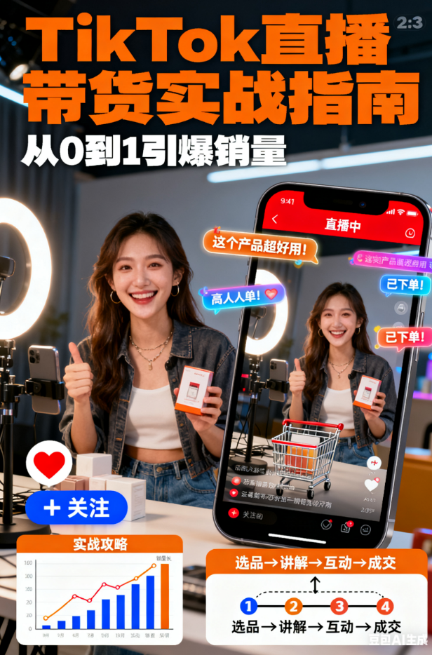 TikTok直播带货实战全攻略：打造高人气直播间的策略-TikTok培训