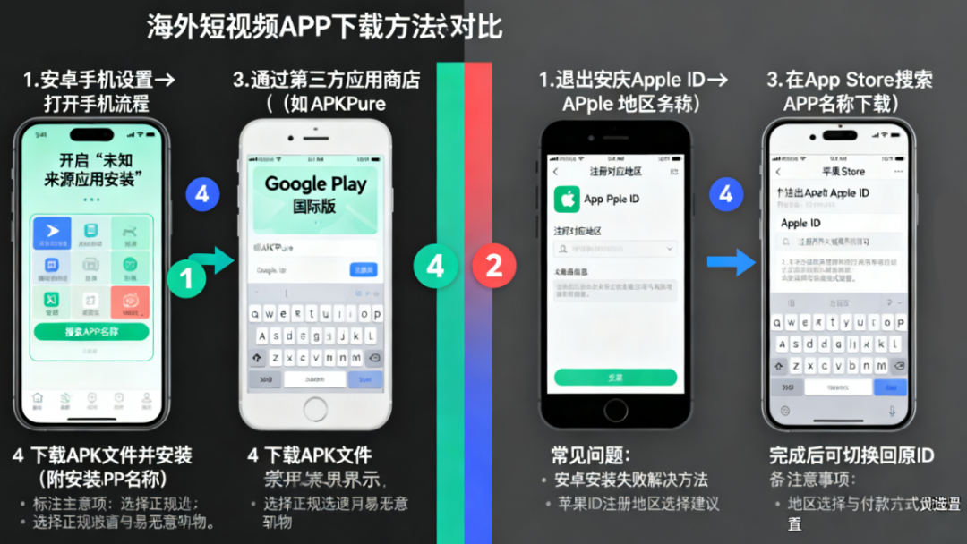 海外短视频 APP 怎么下载？不同设备（安卓 / 苹果）下载方法有差异吗？-TikTok培训